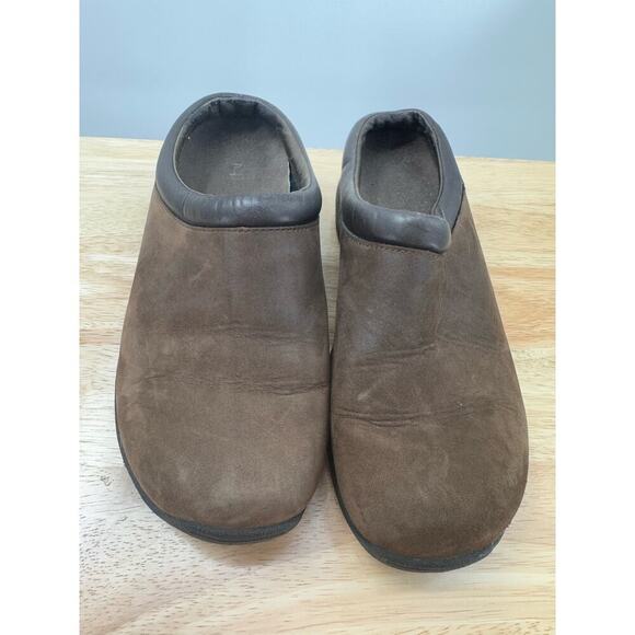 Merrell Shoes Womens 7.5 Jungle Primo Clogs Brown Leather Slip On Low Top Shoes - Picture 3 of 10